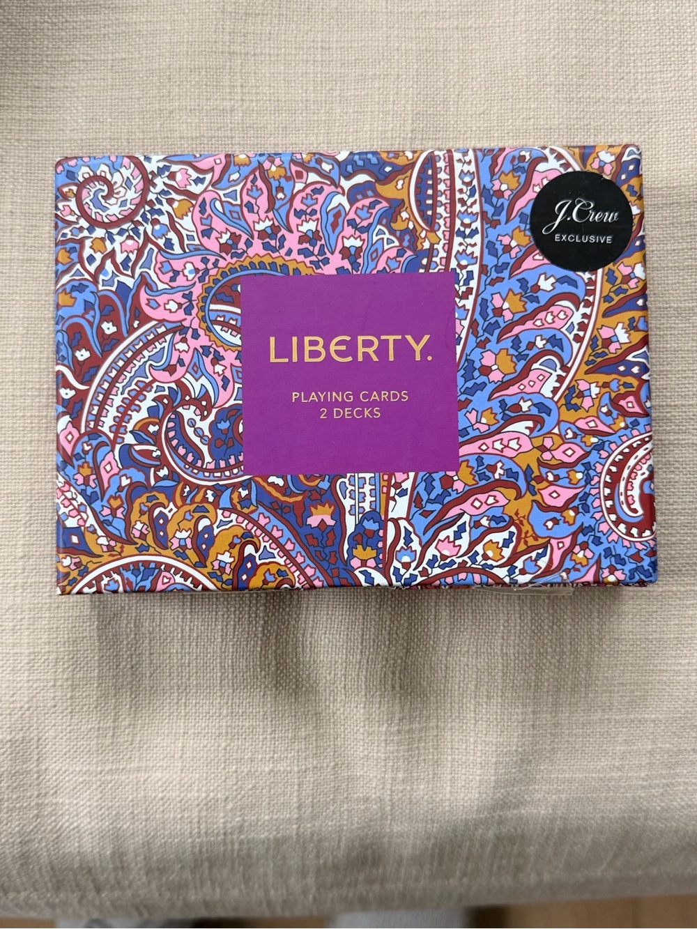 LIBERTY x J.Crew Paisley Playing Cards - Purple & Pink Set